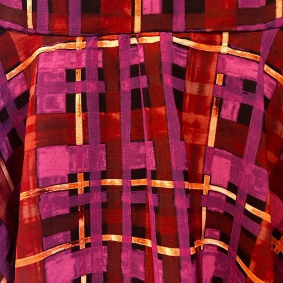 NWT Anthropologie hutch flowy romper size S v neck purple geometric - Picture 6 of 8